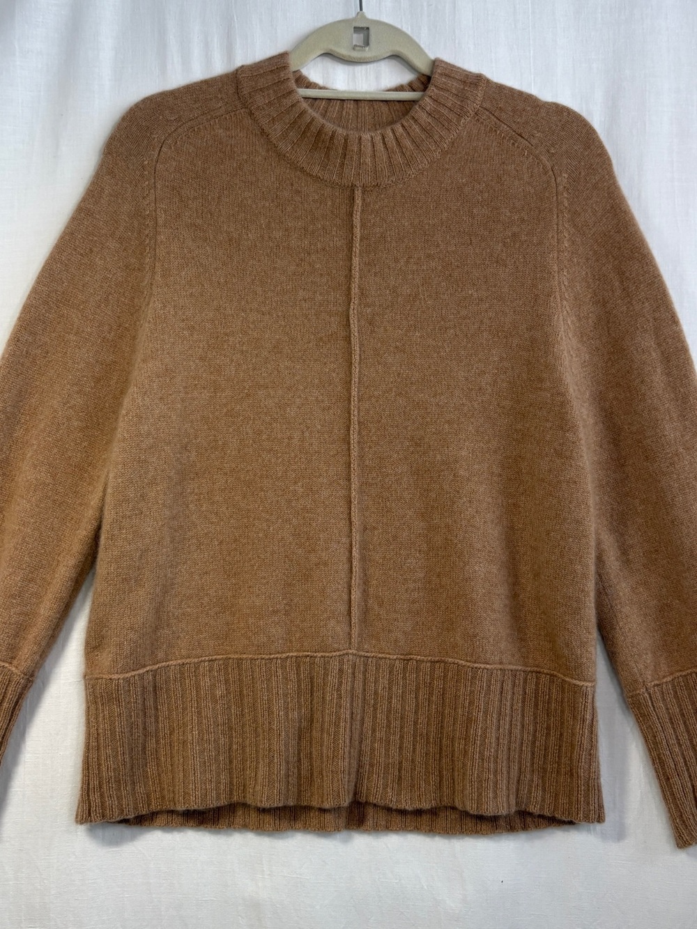 Anthropologie Maeve 100% Cashmere Scoopneck Sweater in Camel